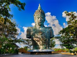 Ritual Melaspas di Patung Garuda Wisnu Kencana