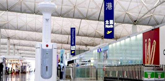 Bandara Hong Kong Kerahkan Robot Sterilisasi untuk Membersihkan Area Bandara
