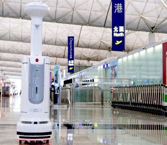 Bandara Hong Kong Kerahkan Robot Sterilisasi untuk Membersihkan Area Bandara