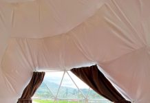 Glamping Mewah di Lenirra, View Persawahan Hijau dan Gunung Salak